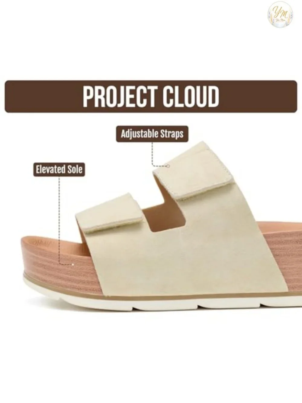 Genuine Leather Platform Sandals Women Summer Wedges Non-Slip Water-Resistant